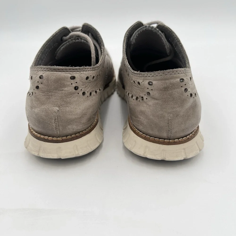 Cole Haan ZeroGrand Wingtip Oxford Shoes Men's 8.5 Taupe Brown Leather